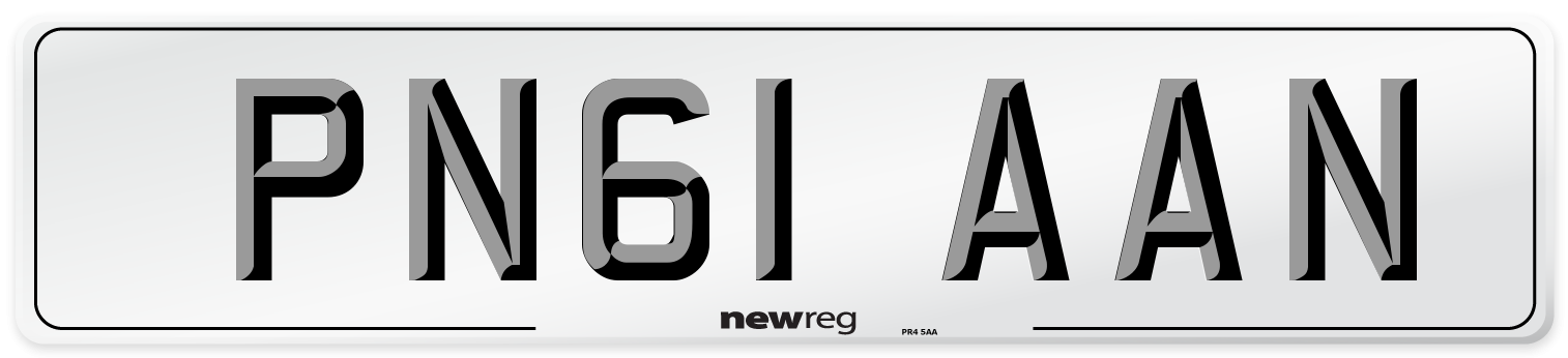 PN61 AAN Number Plate from New Reg